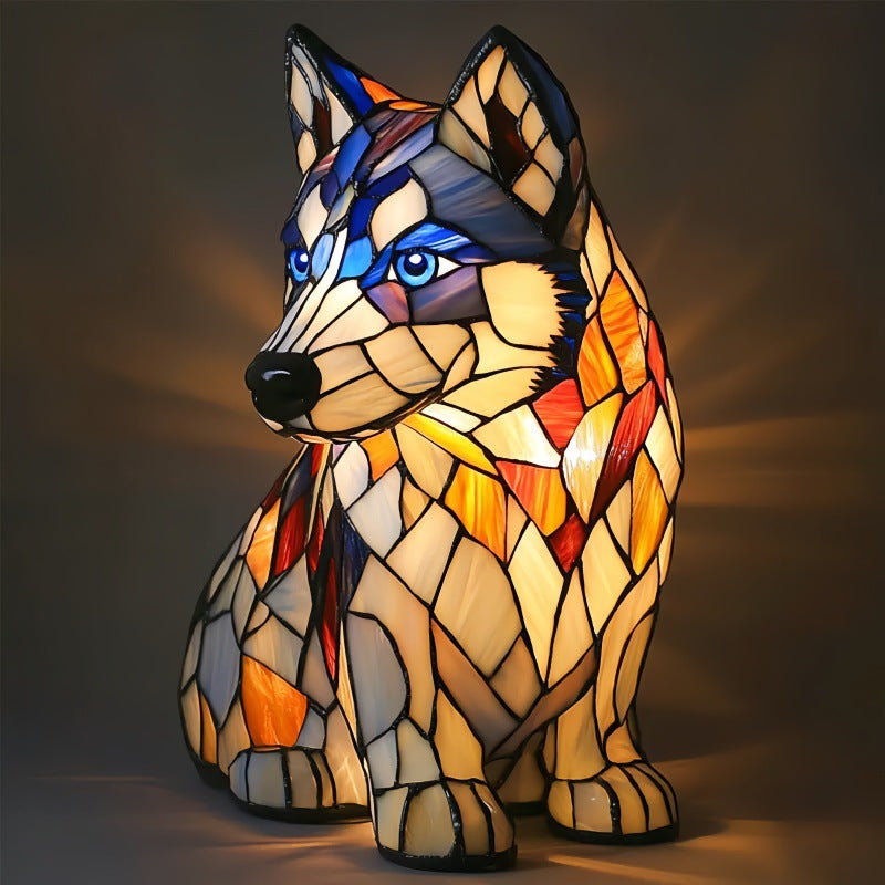 Rex | Magische hondenlamp in gekleurd glas