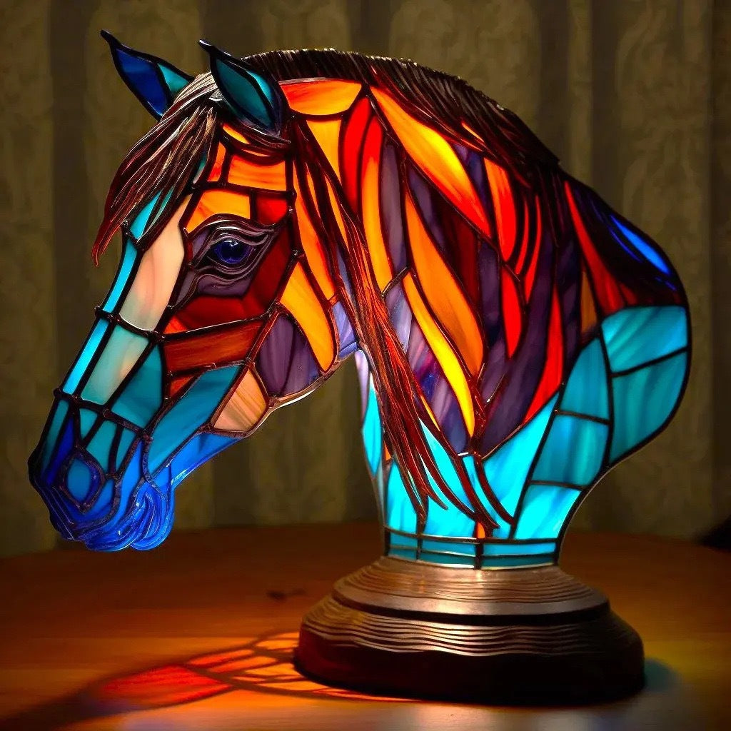 Bella | Magische glazen paardenlamp