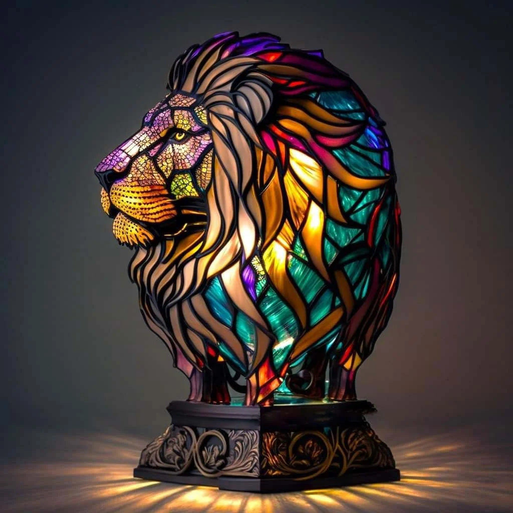 Simba | Magische Leeuwenlamp van Gekleurd Glas