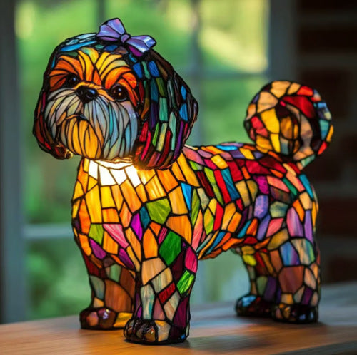 Nina | Hondenlamp Magisk van gekleurd glas