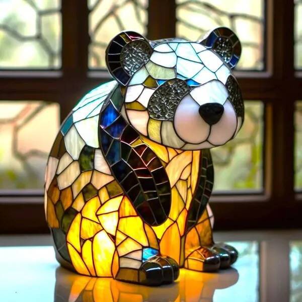 Pandaou | Panda lamp Magisk van gekleurd glas