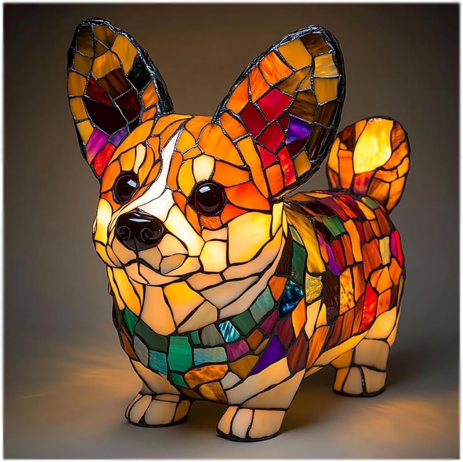 Doudou | Magische hondenlamp van gekleurd glas