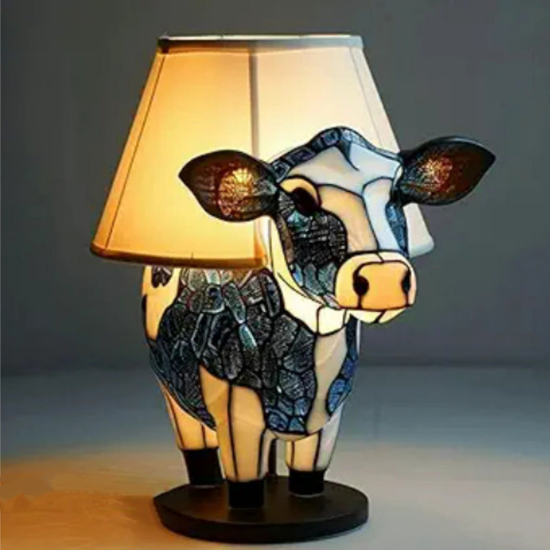 Marguerite | Magische koe lamp van gekleurd glas