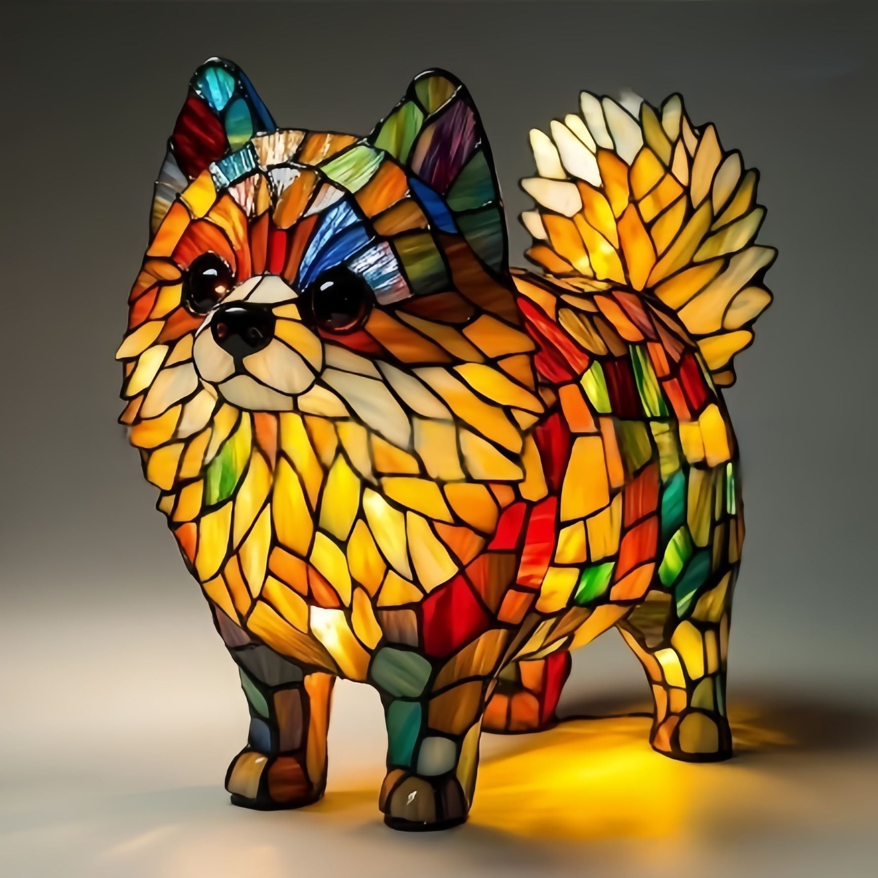 Fifi | Magische hondenlamp van gekleurd glas