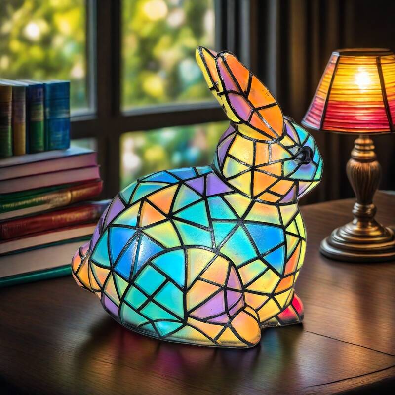 Clochette | Kleurige glazen konijnenlamp Magisk