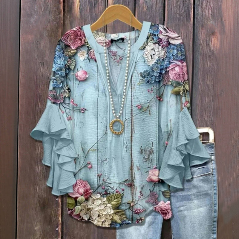 Zomerblouse "Tuinfeest" – Elegant & zomers