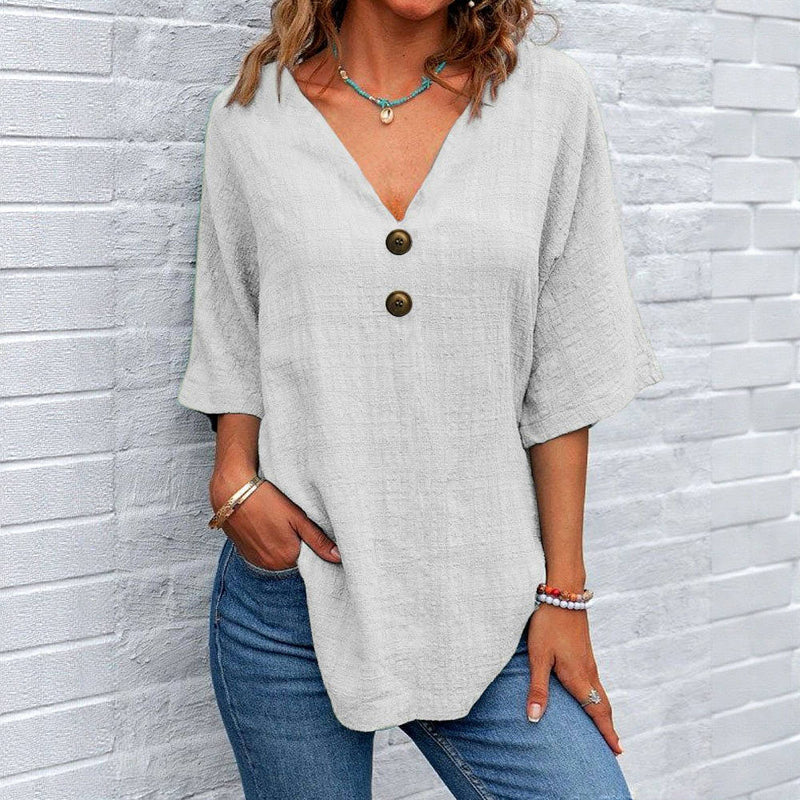 Zomerblouse "Marktdag" – Zacht & modern