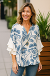 Zomerblouse "Marktdag" – Zacht & chique