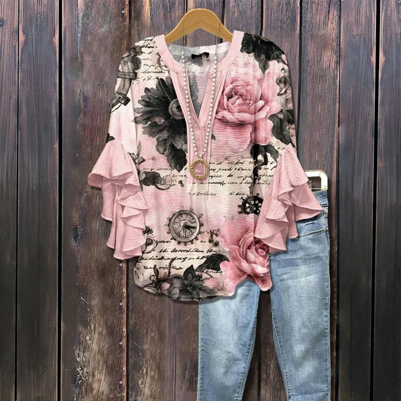Zomerblouse "Tuinfeest" – Elegant & zomers