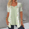 Zomerblouse "Koffietijd" – Klassiek & warm
