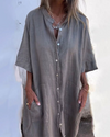 Melanie | Ibiza Style Casual Enkelhoogte Overhemdjurk