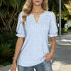 Zomerblouse "Koffietijd" – Tijdloos & warm