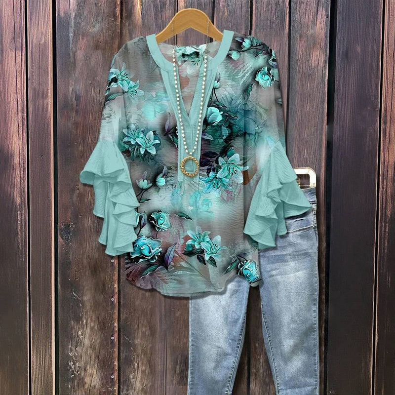 Zomerblouse "Tuinfeest" – Fris & vrouwelijk