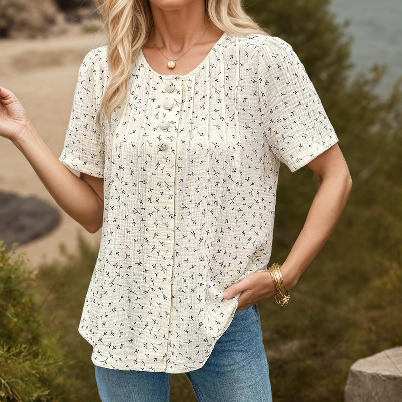 Zomerblouse "Stralende Dag" – Verfijnd & modern