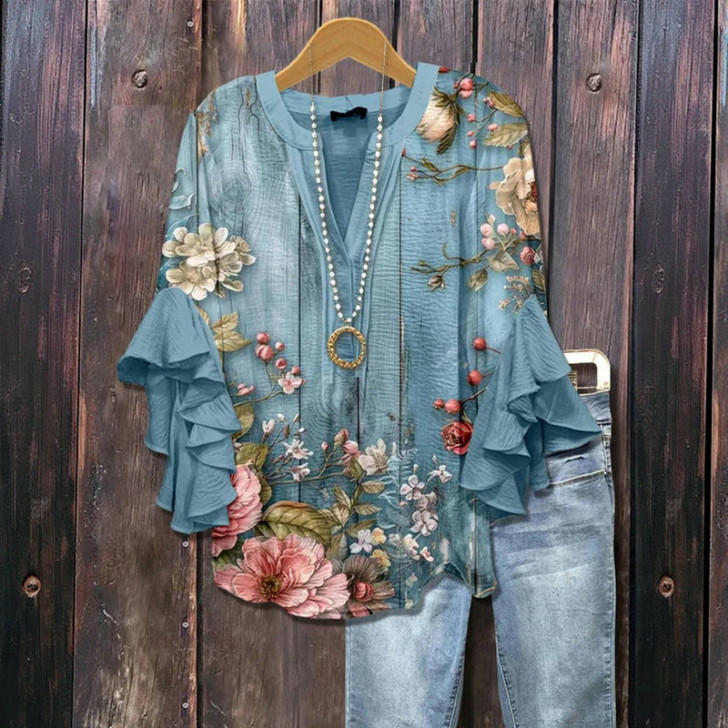 Zomerblouse "Koffietijd" – Puur & comfort