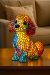 Kiki | Magische Hondenlamp van Gekleurd Glas