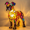 Tyson  | Magische hondenlamp van gekleurd glas