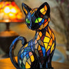 Minette | Magische kattenlamp van gekleurd glas