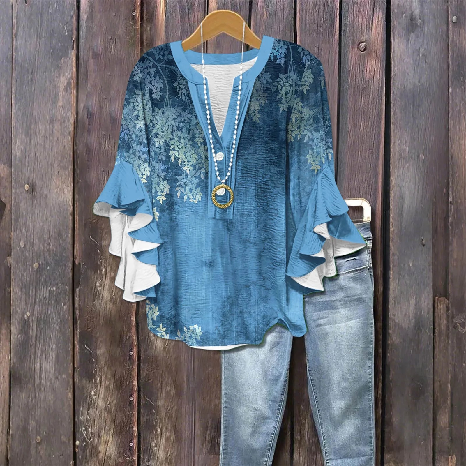Zomerblouse "Tuinfeest" – Rustig & stijlvol