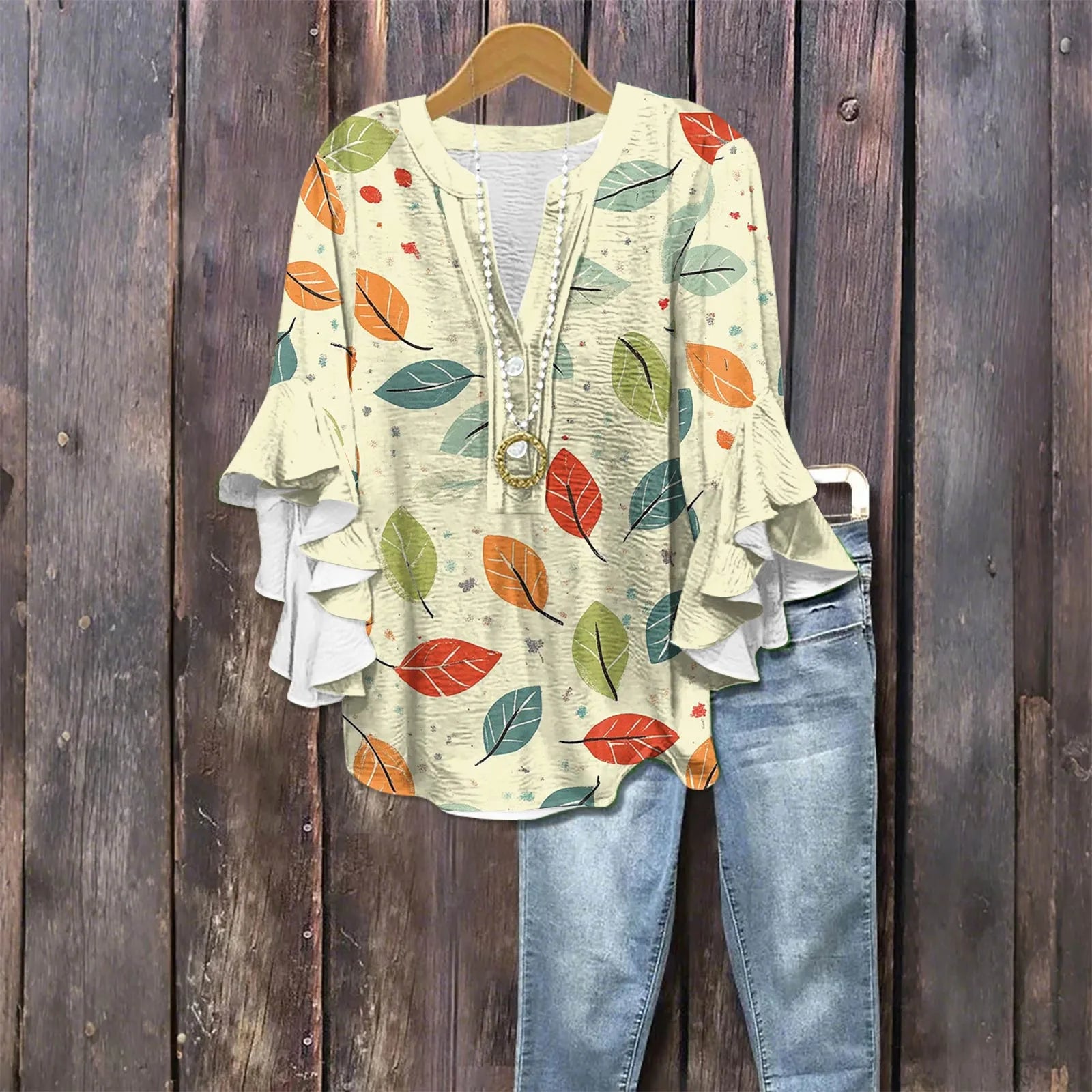 Zomerblouse "Tuinfeest" – Rustig & stijlvol