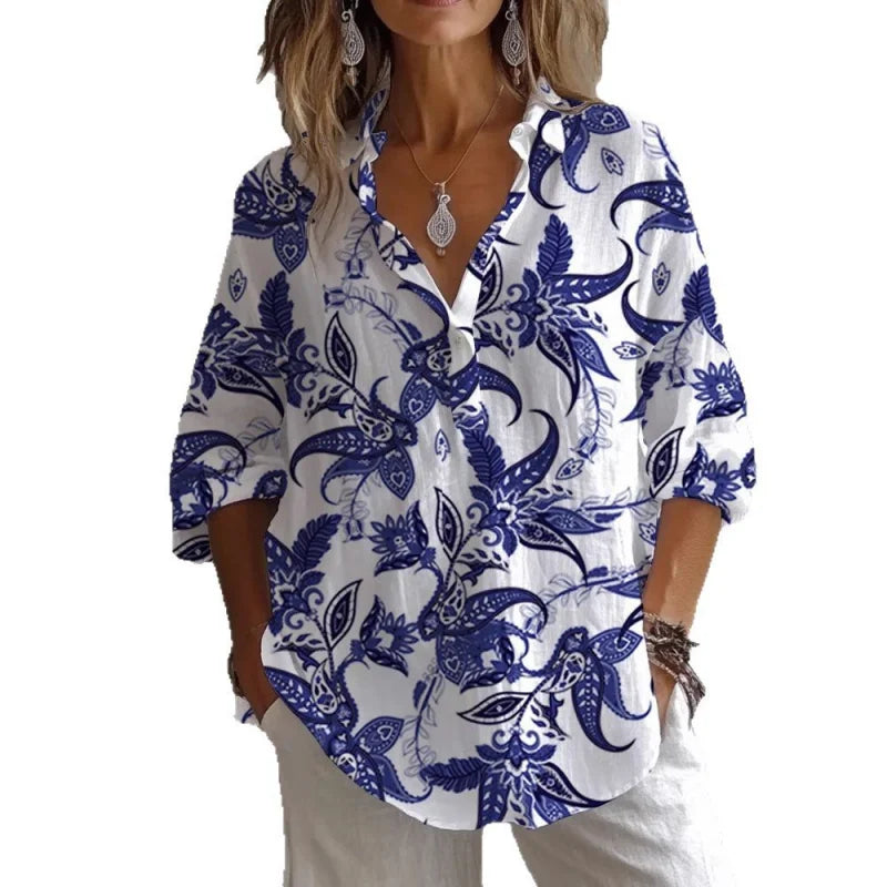 Zomerblouse "Tuinfeest" – Fris & vrouwelijk
