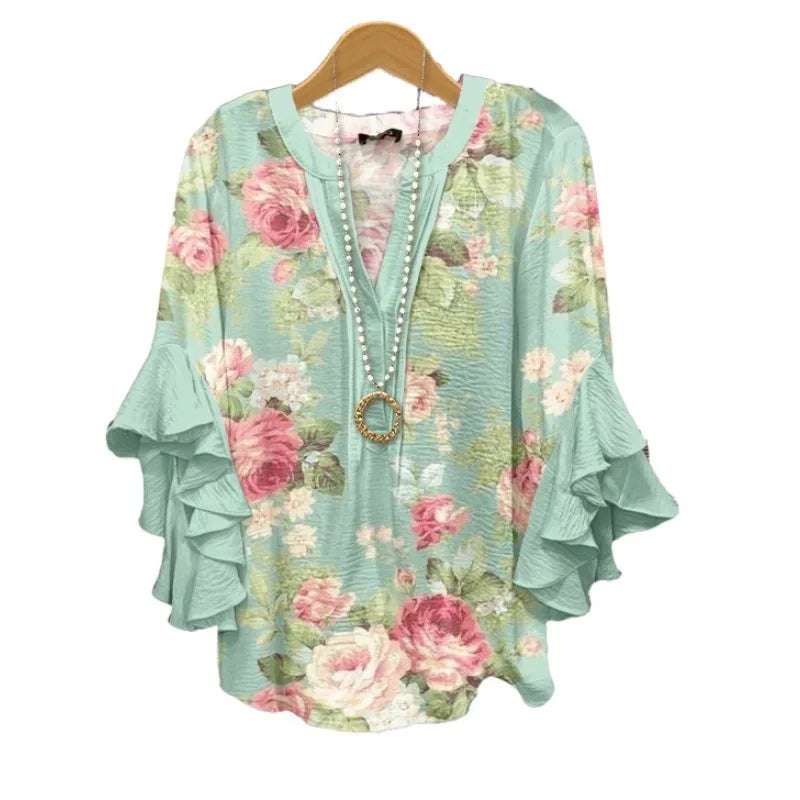 Zomerblouse "Tuinfeest" – Fris & vrouwelijk