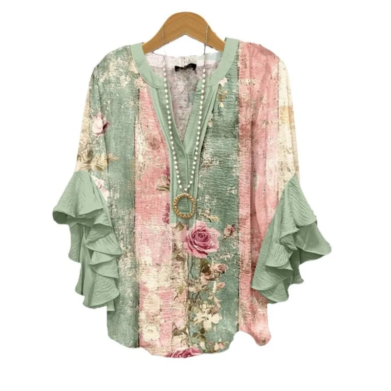 Zomerblouse "Tuinfeest" – Fris & vrouwelijk