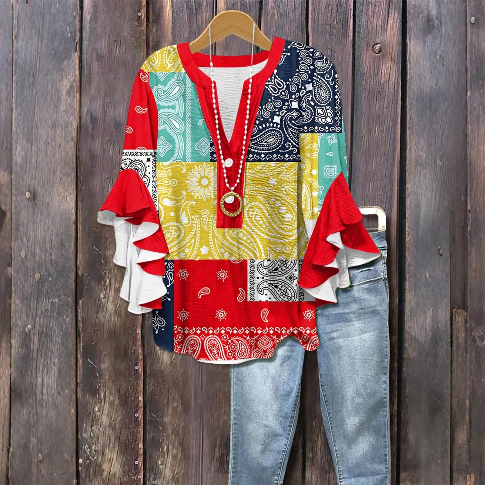 Zomerblouse "Tuinfeest" – Rustig & stijlvol