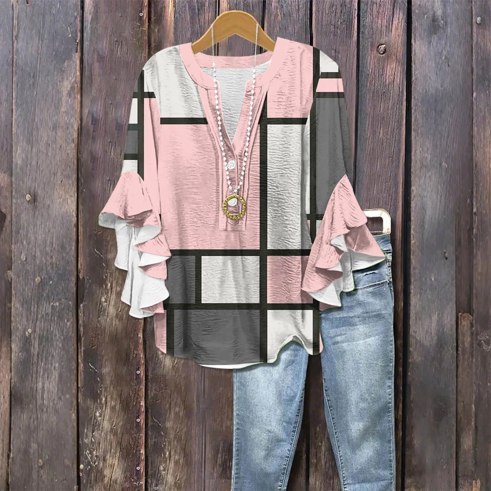 Zomerblouse "Tuinfeest" – Rustig & stijlvol
