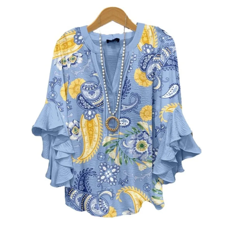 Zomerblouse "Tuinfeest" – Fris & vrouwelijk