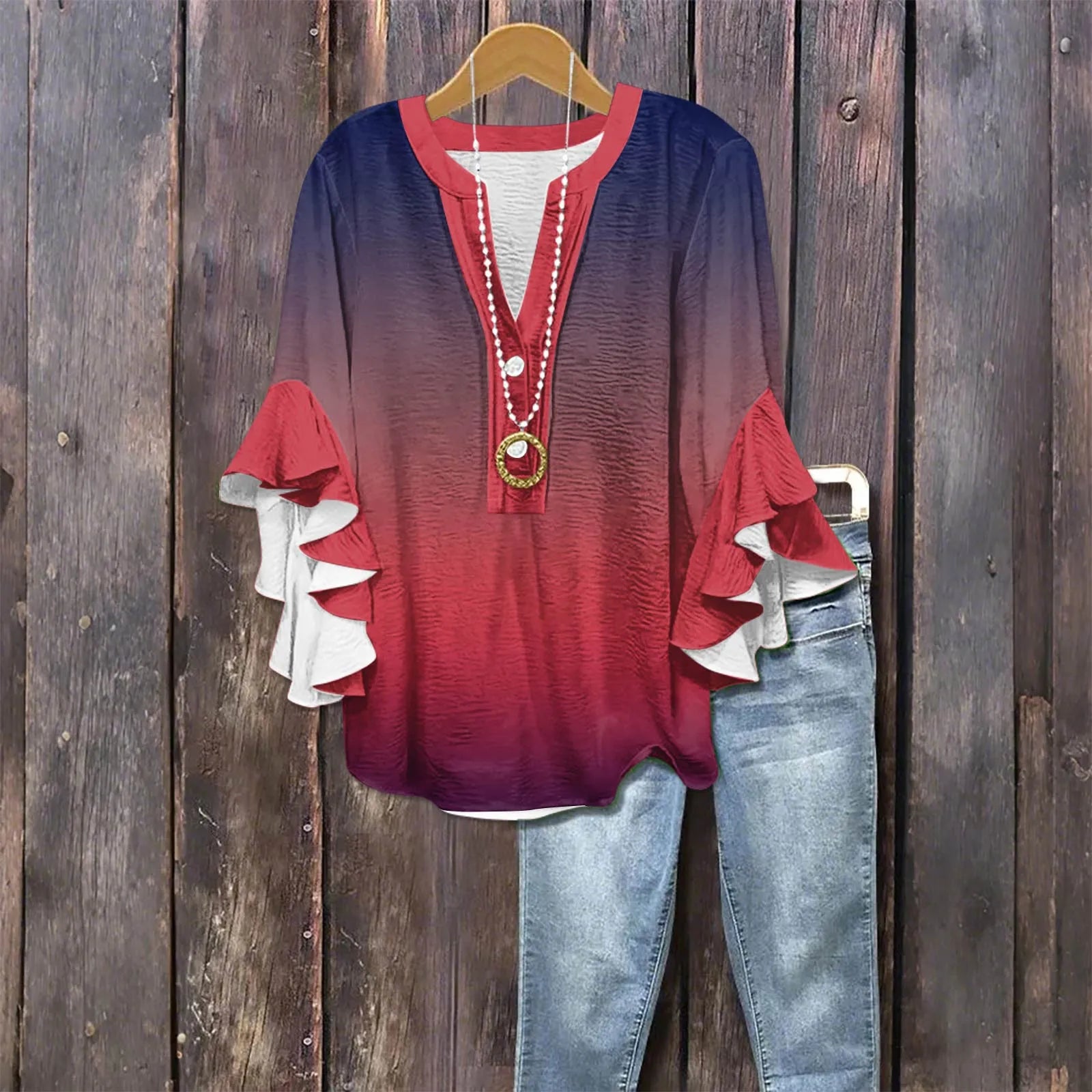Zomerblouse "Tuinfeest" – Rustig & stijlvol