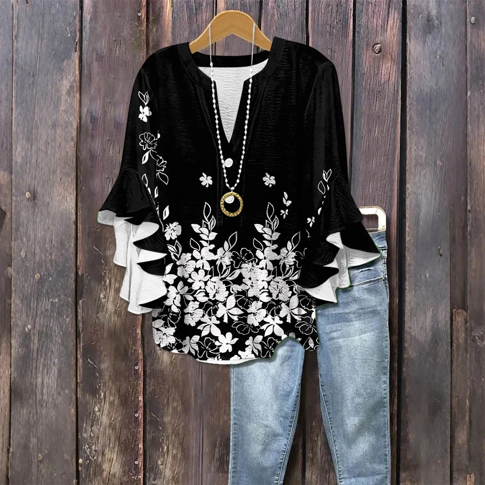 Zomerblouse "Tuinfeest" – Rustig & stijlvol