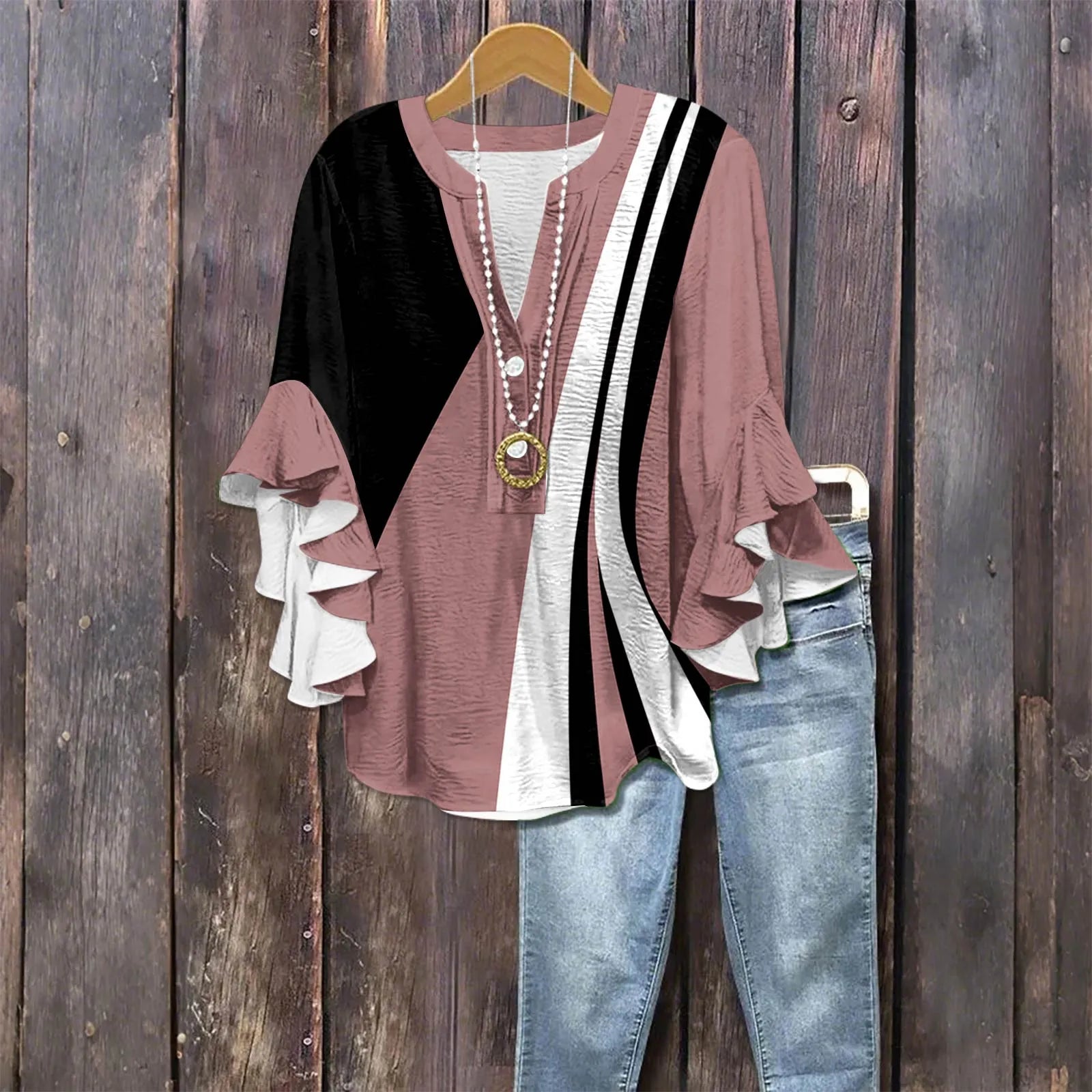 Zomerblouse "Tuinfeest" – Rustig & stijlvol