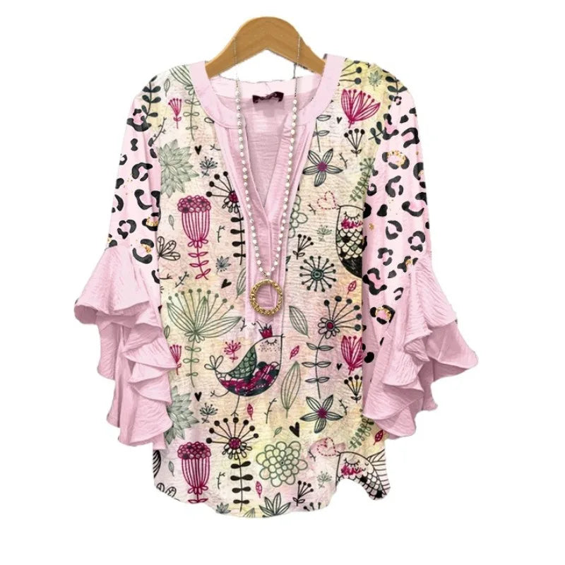 Zomerblouse "Tuinfeest" – Fris & vrouwelijk