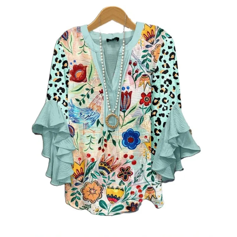 Zomerblouse "Tuinfeest" – Fris & vrouwelijk