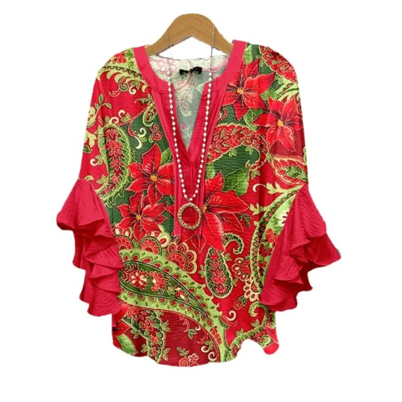 Zomerblouse "Tuinfeest" – Fris & vrouwelijk
