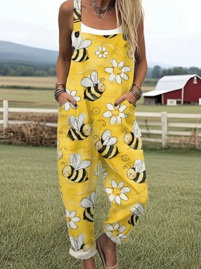 Karo – Lichte Vintage Jumpsuit
