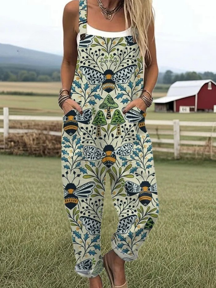 Karo – Lichte Vintage Jumpsuit