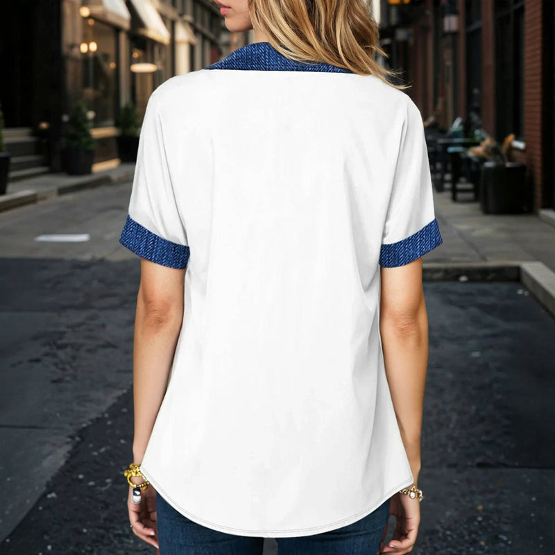 Zomerblouse "Tuinfeest" – Puur & stijlvol